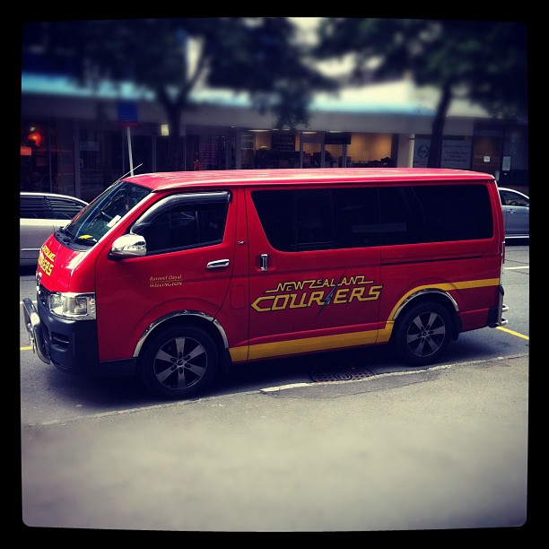 Instagram Photo of a courier car in Wellington